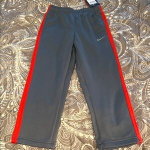 Nike Gray and Red Joggers Sweatpants